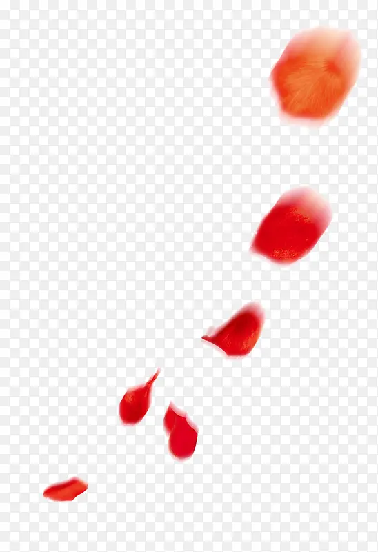 红色漂浮花瓣