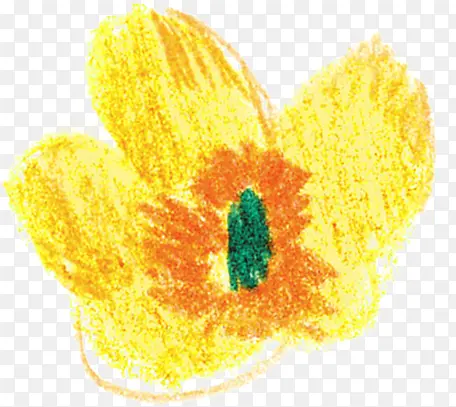 儿童手绘黄色花朵海报