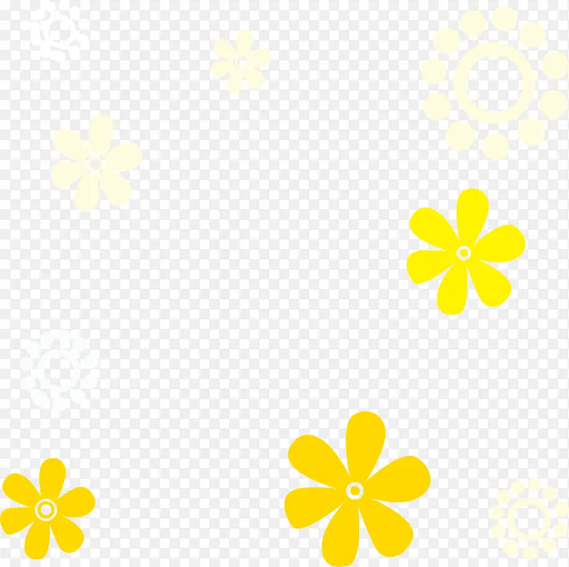 小清新黄色花朵