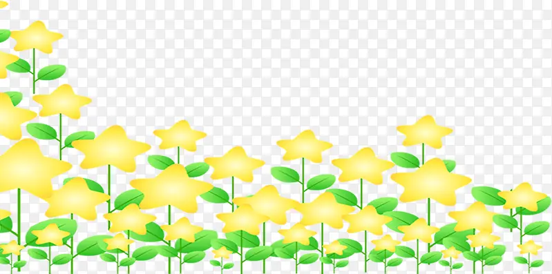 黄色花朵树木草六一儿童节