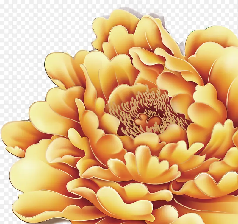 中秋节黄色花朵月饼包装