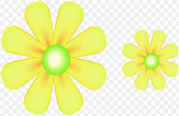 黄色手绘花朵可爱设计