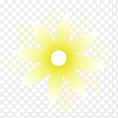 黄色花朵卡通效果元素