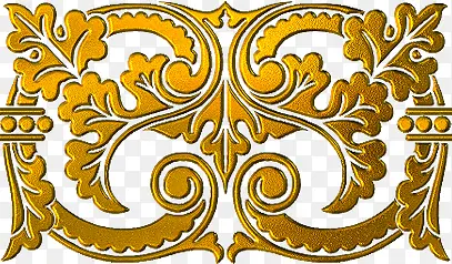 金黄色复古欧式图标