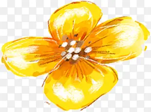 创意合成油彩创意黄色的花朵
