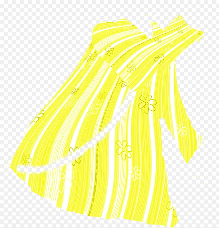 黄色花朵设计条纹