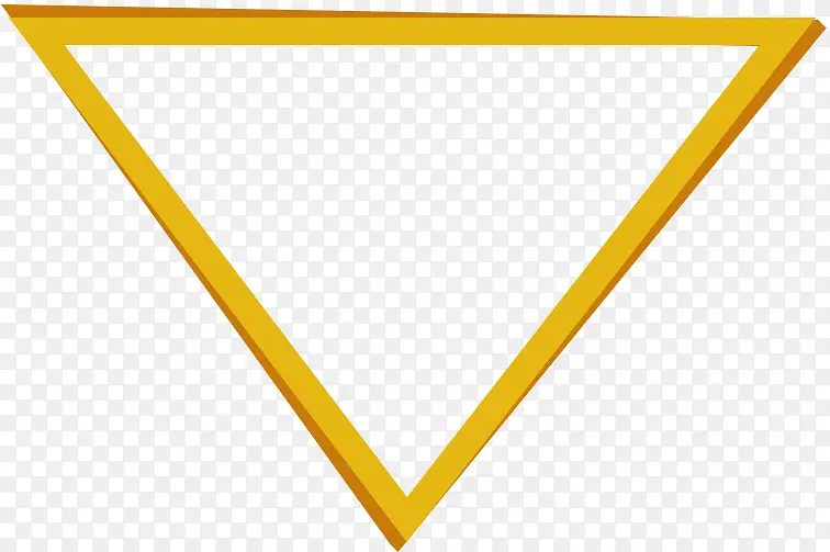 矢量图卡通金黄色活动促销三角形