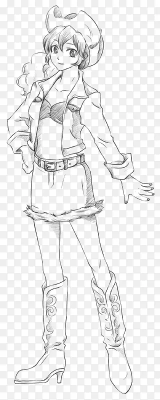 线描卡通人物