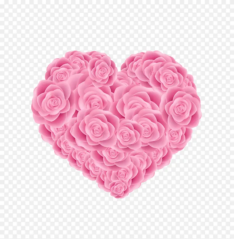 粉色玫瑰爱心