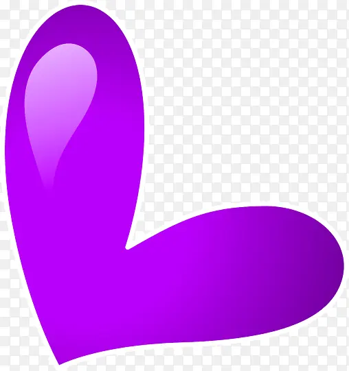 卡通紫色爱心气泡
