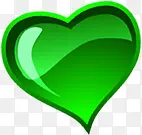 绿色手绘水晶爱心