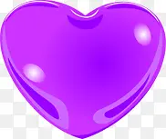 手绘紫色水晶爱心