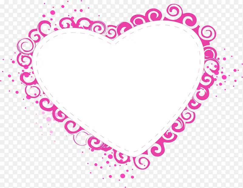 粉色美丽花纹设计爱心