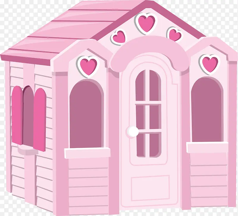 粉色爱心小房子