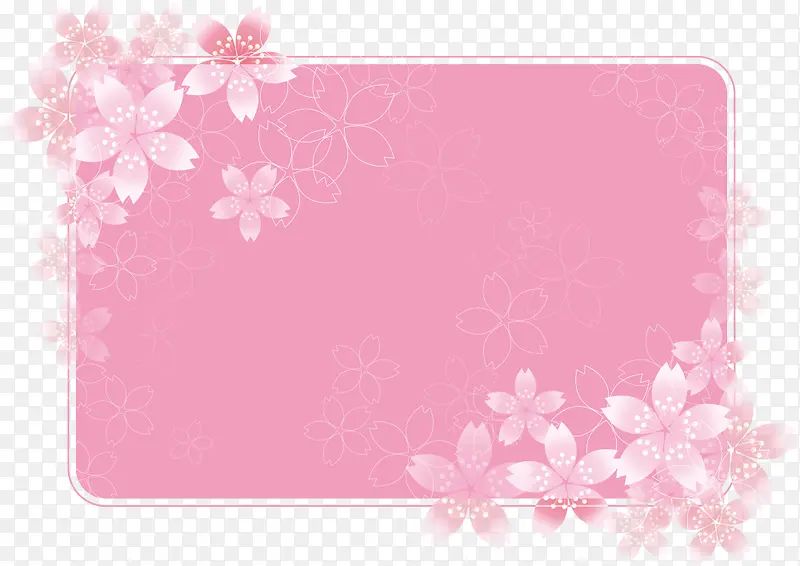 春天粉色花朵装饰