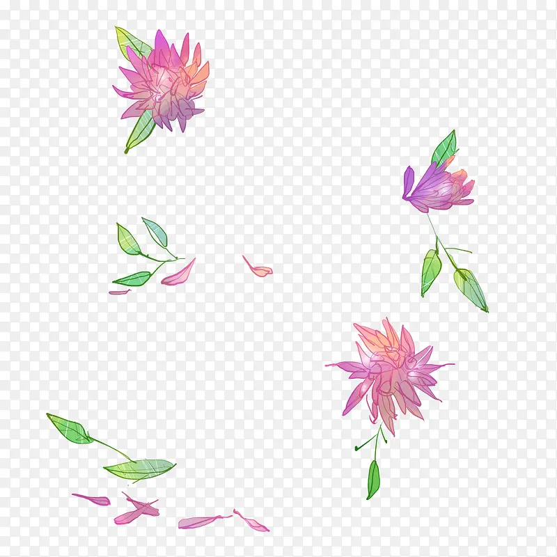 唯美花朵花瓣花环