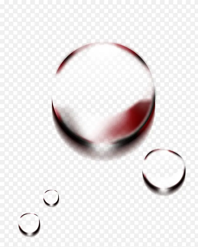 红色水滴漂浮