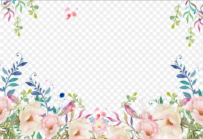 花卉边框装饰