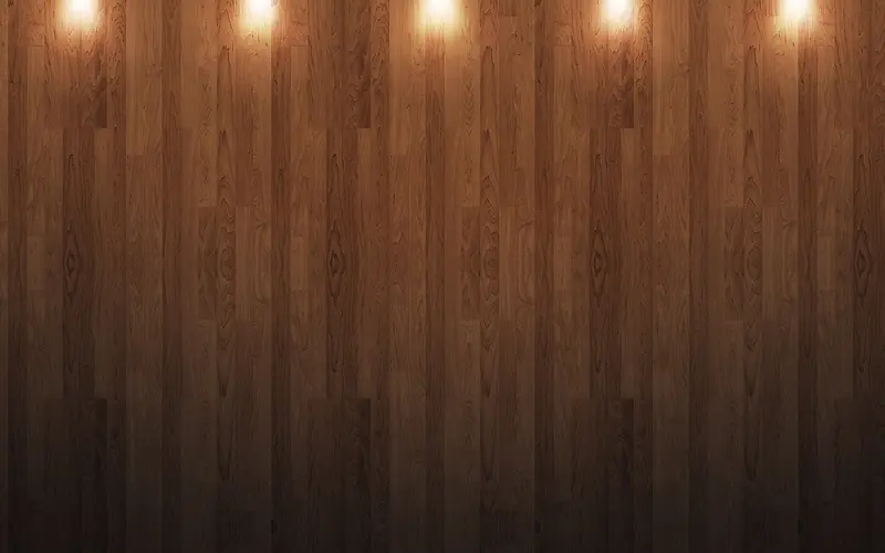 木板上的五个灯光