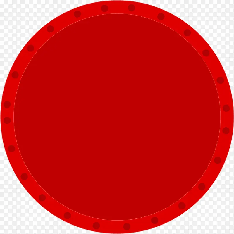 红色灯光圆形标签