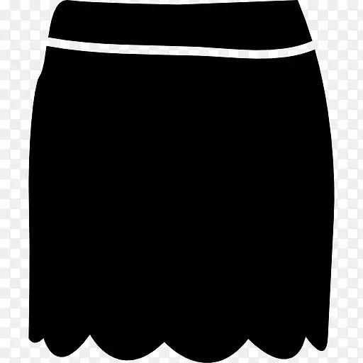 黑色短裙子形状图标