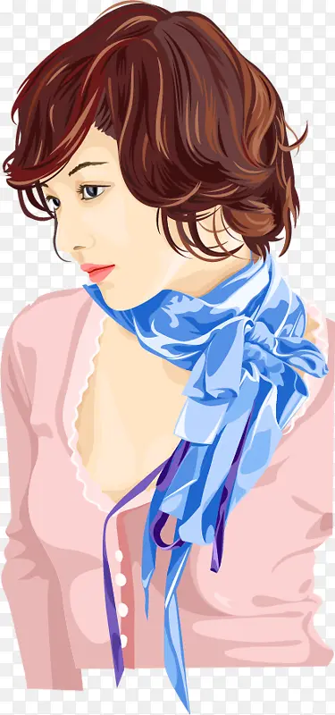 手绘美女