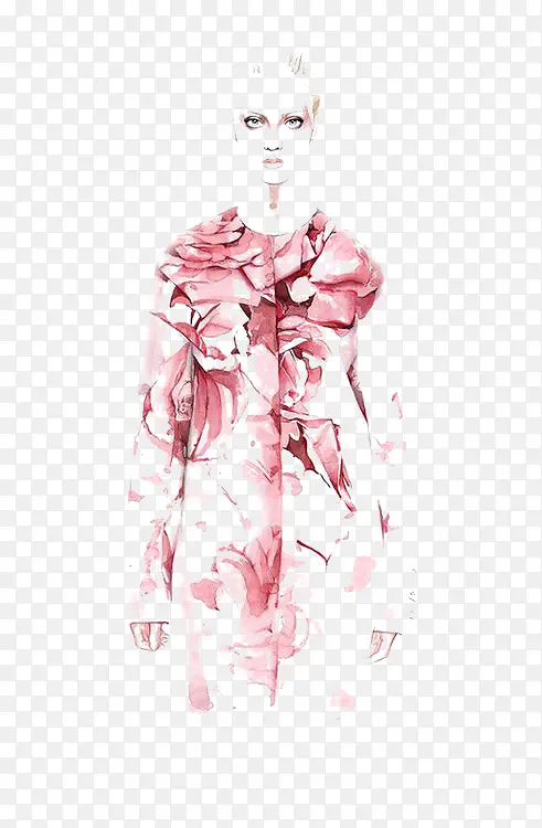 时尚欧美模特插画