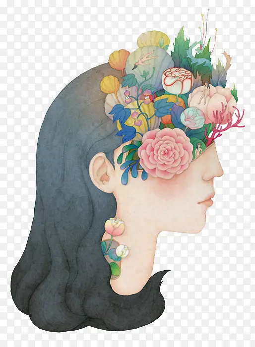 手绘美女