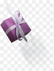 紫色丝带礼物礼盒