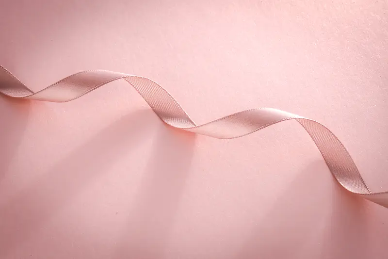 粉红色简约背景粉红色彩带弯曲
