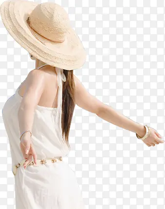 白色女装夏季模特