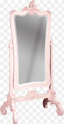 粉红色的支架镜子