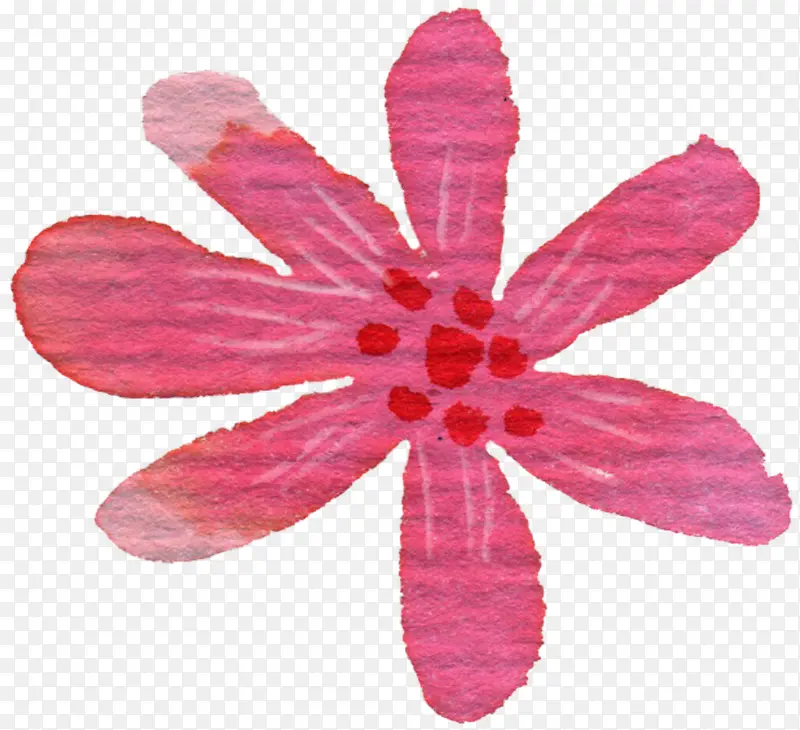 手绘粉色鲜花主页水墨