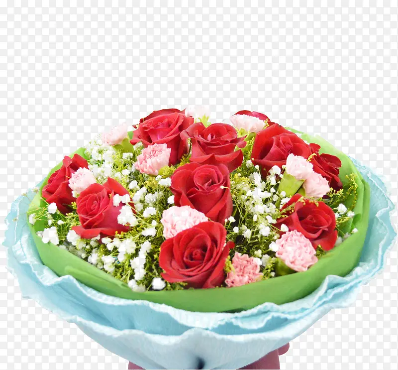 手捧玫瑰鲜花