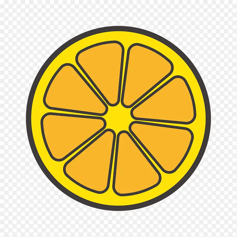 黄色的柠檬片