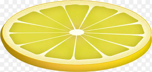 黄色卡通可爱柠檬片