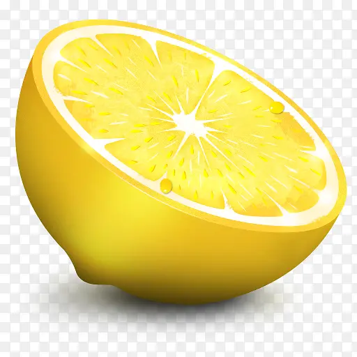 黄色柠檬手绘图