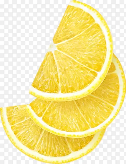 黄色的柠檬片