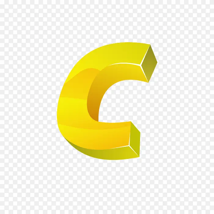 立体字母C