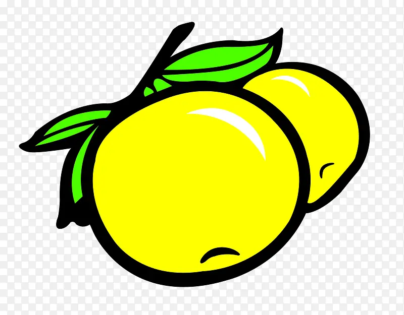 黄色卡通可爱柠檬水果