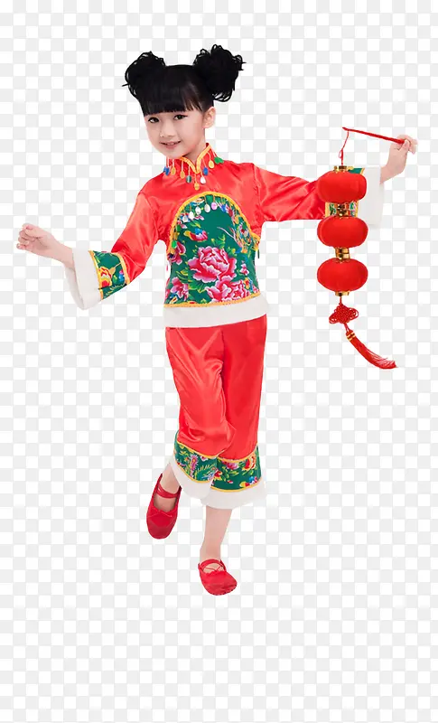 中国风小女孩春节提着灯笼PNG图片素材下载_图片编号yemgxkgb-免抠素材网