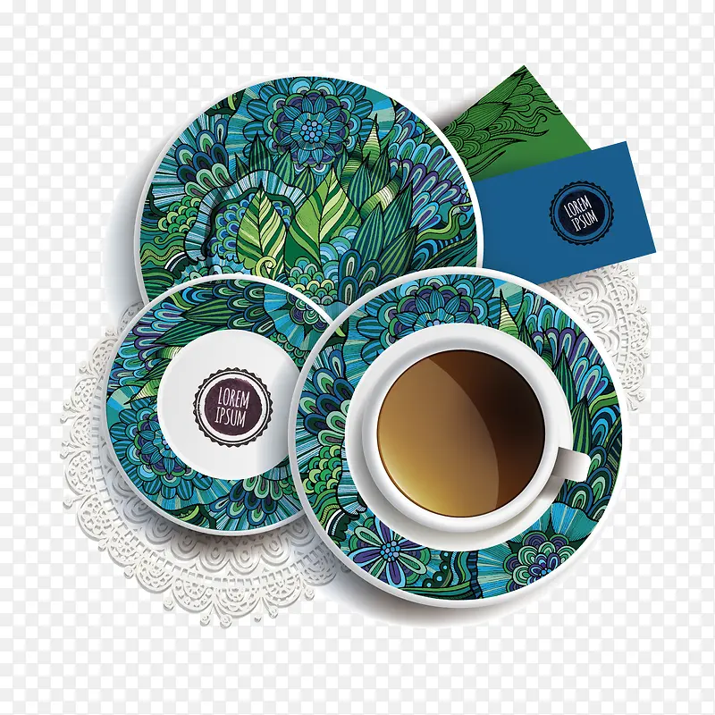矢量图 咖啡 花纹 装饰图案