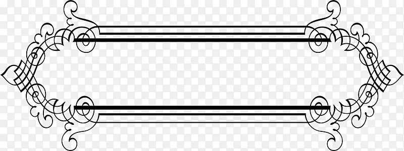 线条黑色边框矢量线框图