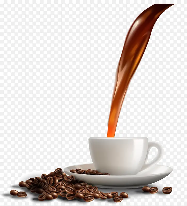 褐色简约咖啡杯装饰图案