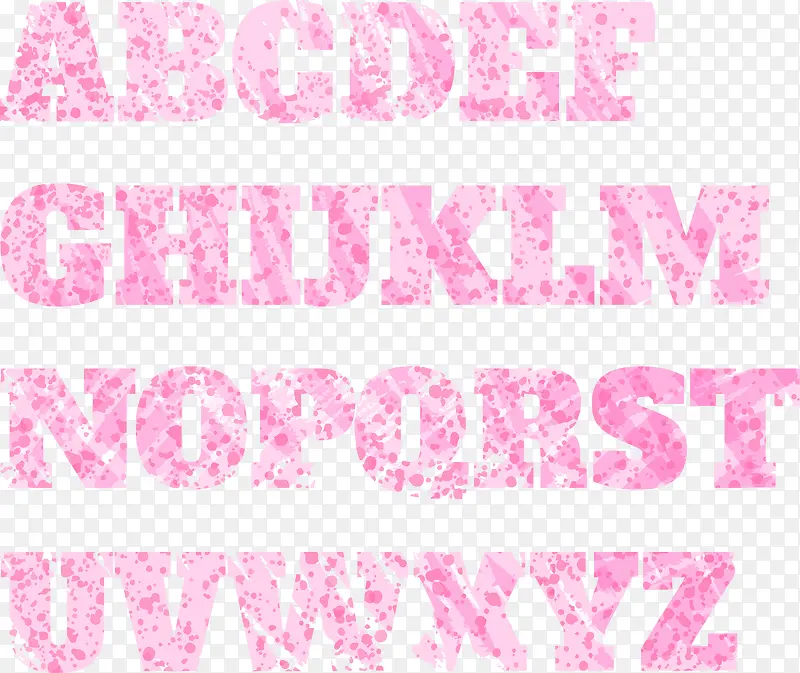 粉色花斑艺术字