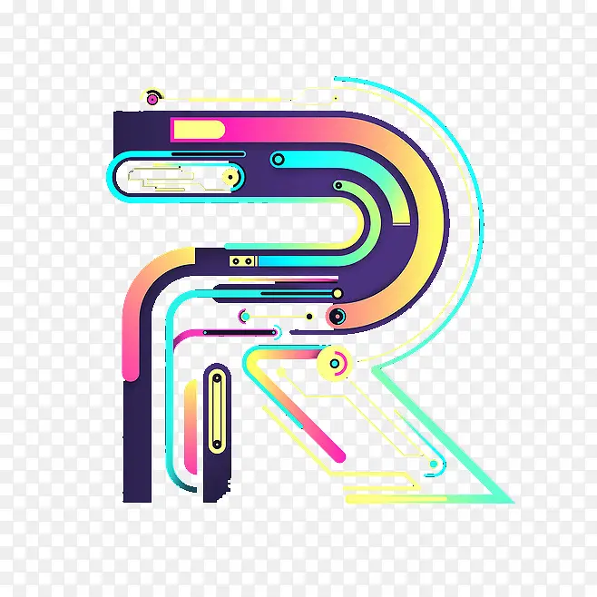 炫酷英文字母R