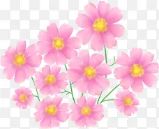 粉色艺术花朵手绘