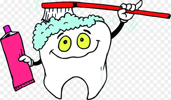 牙刷主题牙科展板