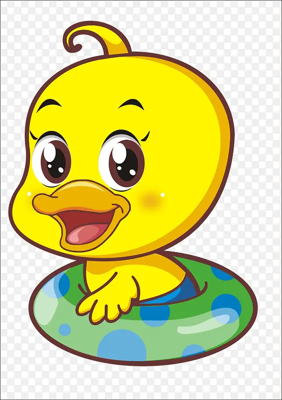 卡通黄色可爱小鸭子素材