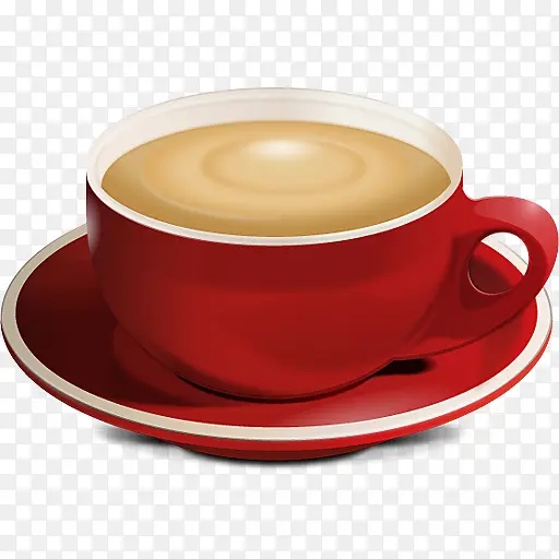 卡通咖啡杯红色杯子